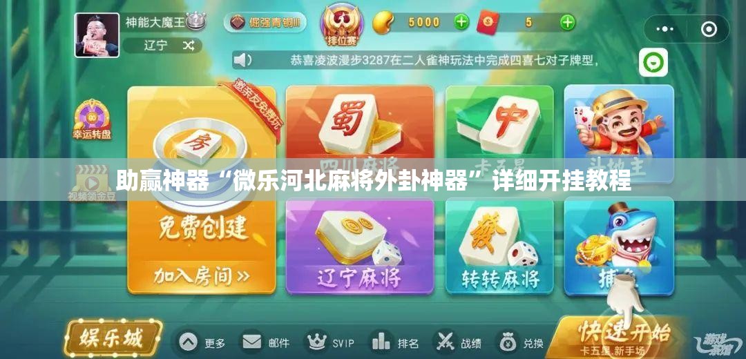 助赢神器“微乐河北麻将外卦神器	”详细开挂教程