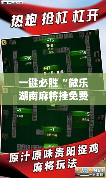一键必胜“微乐湖南麻将挂免费下载”开挂(透视)最新辅助详细