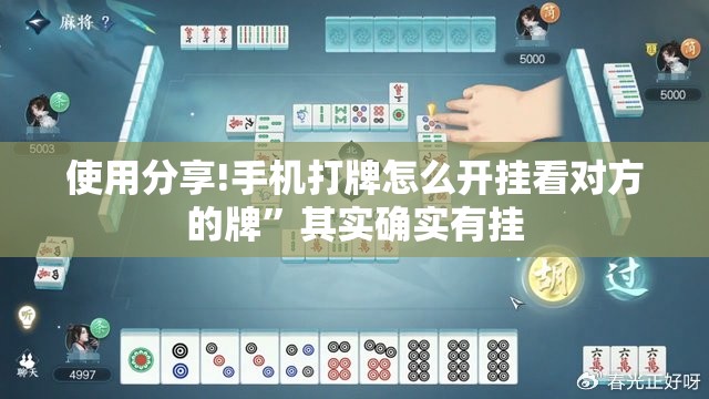 使用分享!手机打牌怎么开挂看对方的牌”其实确实有挂