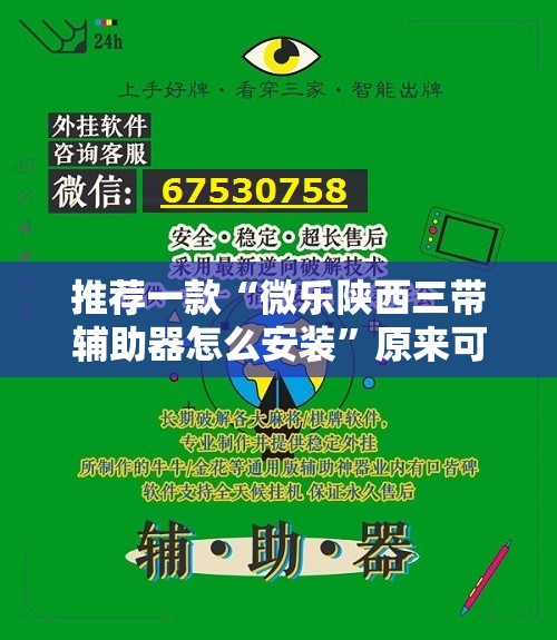 推荐一款“微乐陕西三带辅助器怎么安装”原来可以开挂