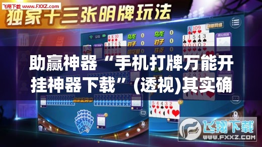 助赢神器“手机打牌万能开挂神器下载”(透视)其实确实有挂