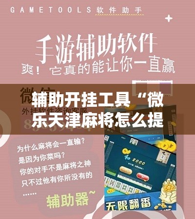 辅助开挂工具“微乐天津麻将怎么提高胜率”2026开挂教程步骤