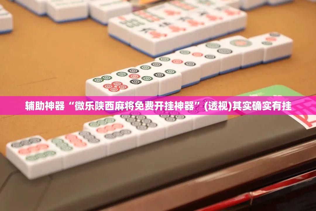 辅助神器“微乐陕西麻将免费开挂神器”(透视)其实确实有挂