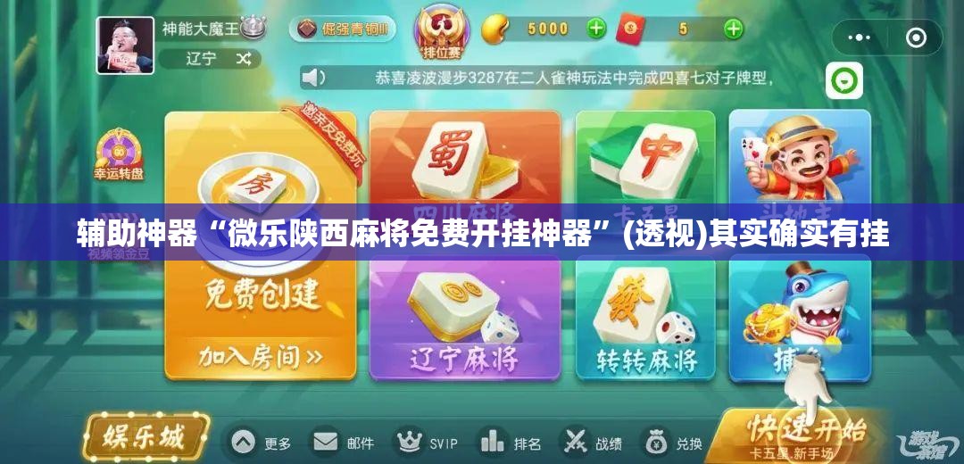 辅助神器“微乐陕西麻将免费开挂神器	”(透视)其实确实有挂