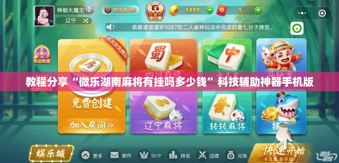 教程分享“微乐湖南麻将有挂吗多少钱	”科技辅助神器手机版
