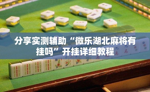 分享实测辅助“微乐湖北麻将有挂吗	”开挂详细教程