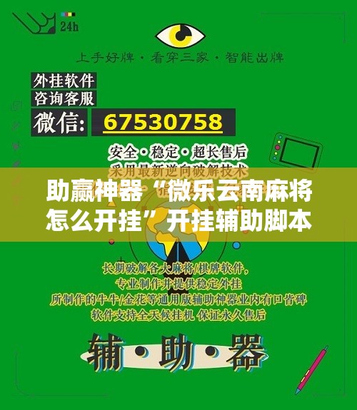 助赢神器“微乐云南麻将怎么开挂	”开挂辅助脚本+详细开挂安装教程