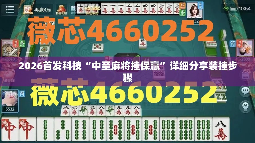 2026首发科技“中至麻将挂保赢”详细分享装挂步骤