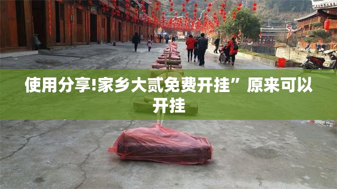 使用分享!家乡大贰免费开挂”原来可以开挂