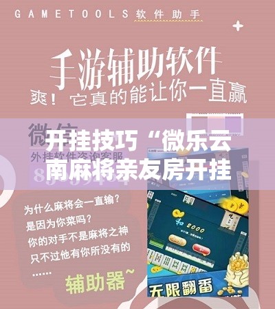 开挂技巧“微乐云南麻将亲友房开挂	”2026开挂教程步骤
