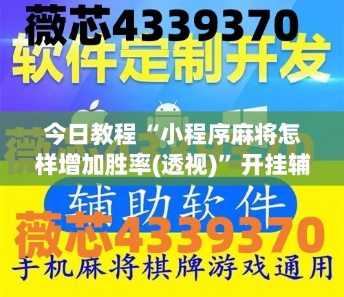 今日教程“小程序麻将怎样增加胜率(透视)	”开挂辅助脚本+详细开挂安装教程