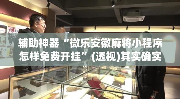 辅助神器“微乐安徽麻将小程序怎样免费开挂”(透视)其实确实有挂