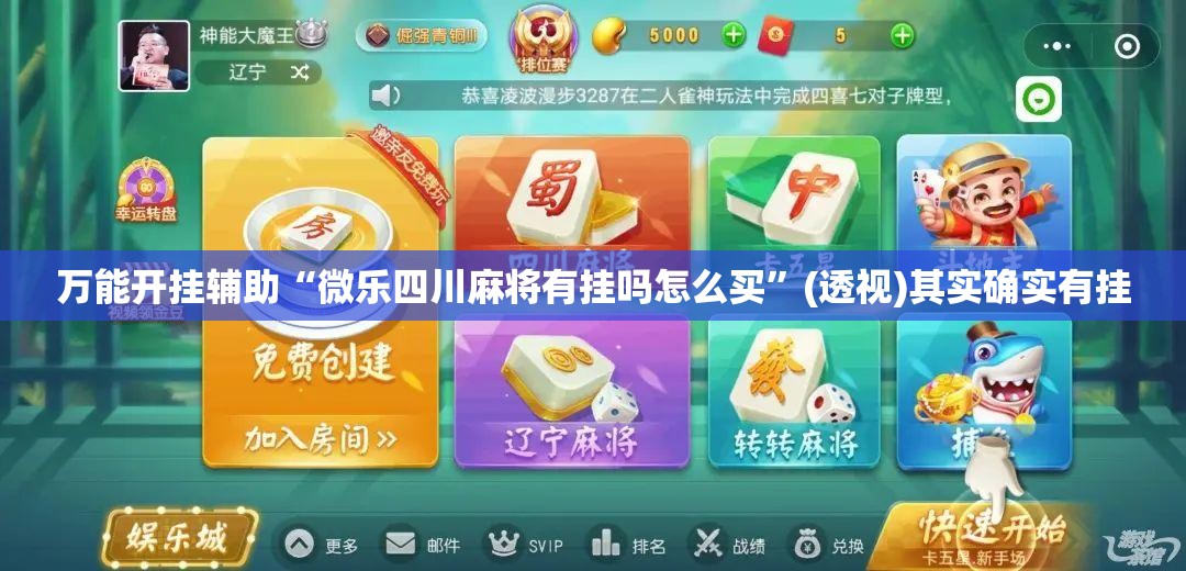 万能开挂辅助“微乐四川麻将有挂吗怎么买”(透视)其实确实有挂