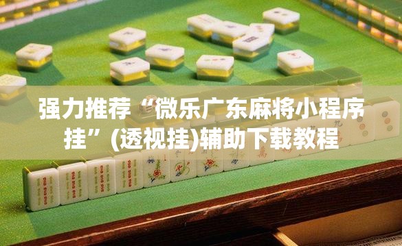 强力推荐“微乐广东麻将小程序挂	”(透视挂)辅助下载教程