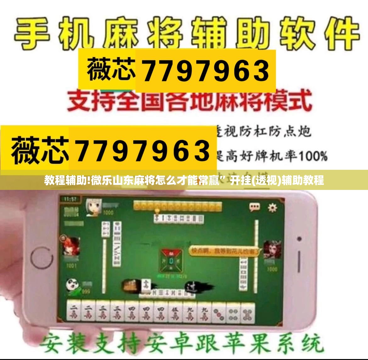 教程辅助!微乐山东麻将怎么才能常赢”开挂(透视)辅助教程