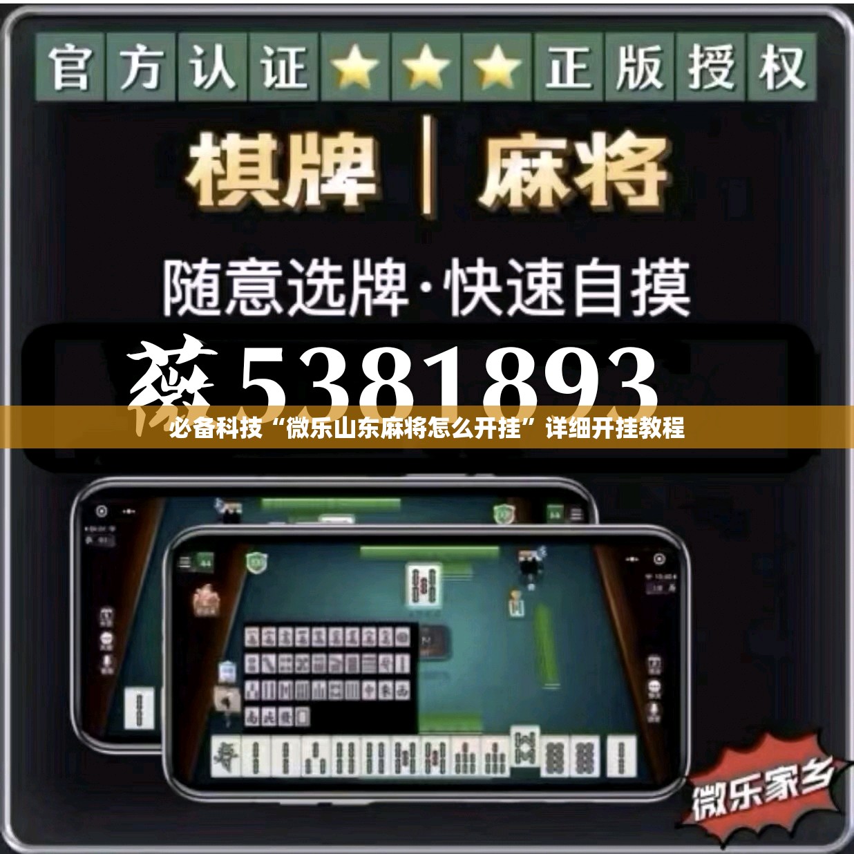 必备科技“微乐山东麻将怎么开挂”详细开挂教程