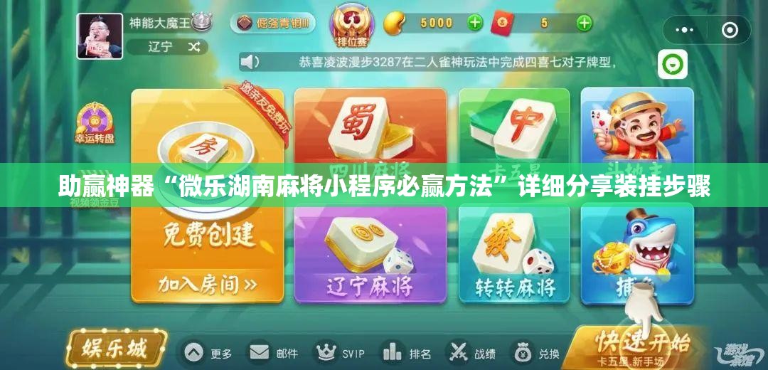 助赢神器“微乐湖南麻将小程序必赢方法”详细分享装挂步骤