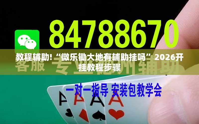 教程辅助!“微乐锄大地有辅助挂吗”2026开挂教程步骤