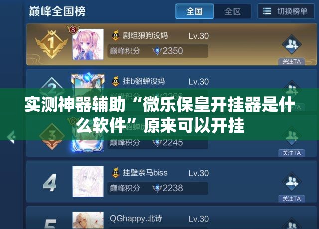 实测神器辅助“微乐保皇开挂器是什么软件”原来可以开挂