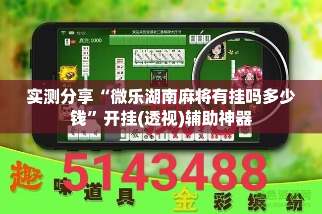实测分享“微乐湖南麻将有挂吗多少钱”开挂(透视)辅助神器