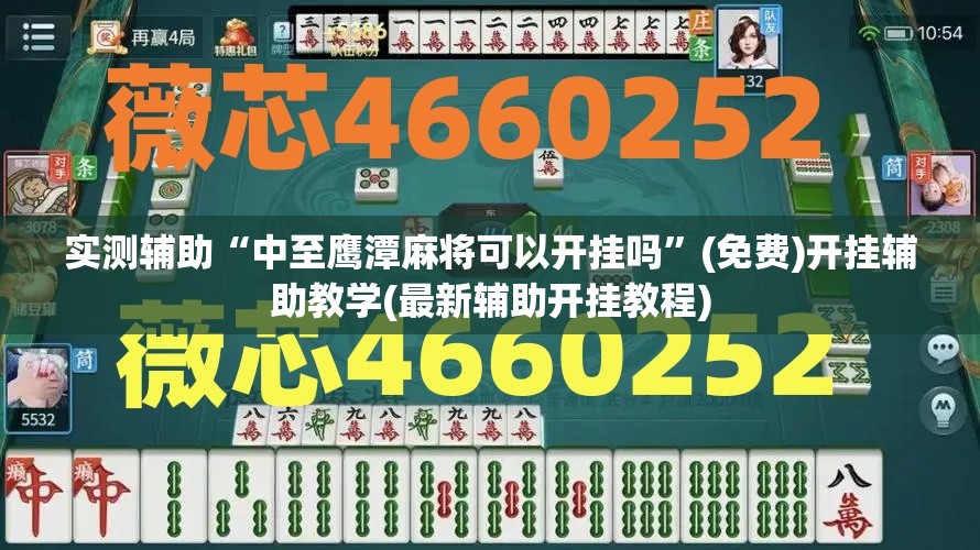 实测辅助“中至鹰潭麻将可以开挂吗”(免费)开挂辅助教学(最新辅助开挂教程)