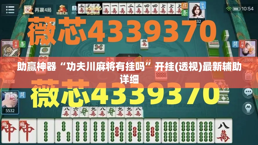 助赢神器“功夫川麻将有挂吗”开挂(透视)最新辅助详细