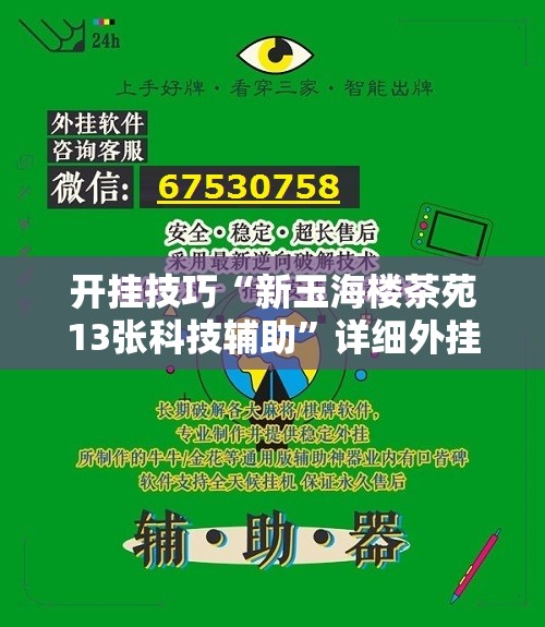 开挂技巧“新玉海楼茶苑13张科技辅助”详细外挂透视辅助软件教程