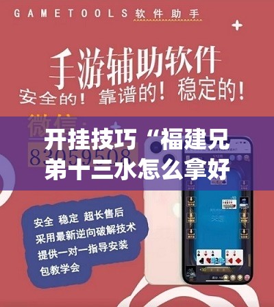 开挂技巧“福建兄弟十三水怎么拿好牌”开挂(透视)辅助神器