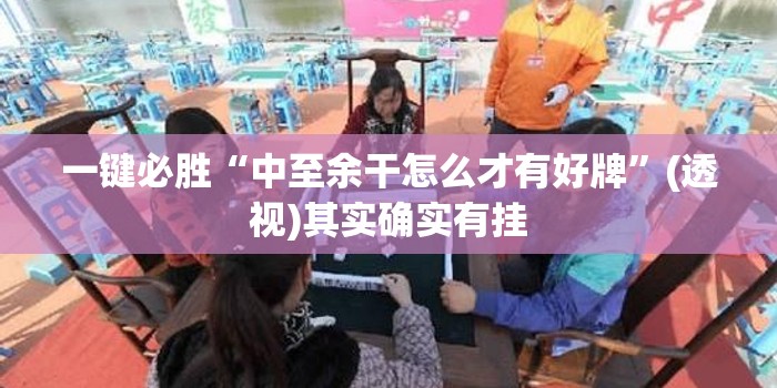 一键必胜“中至余干怎么才有好牌”(透视)其实确实有挂