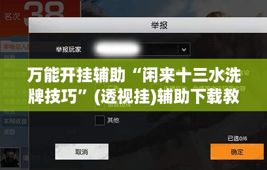 万能开挂辅助“闲来十三水洗牌技巧	”(透视挂)辅助下载教程